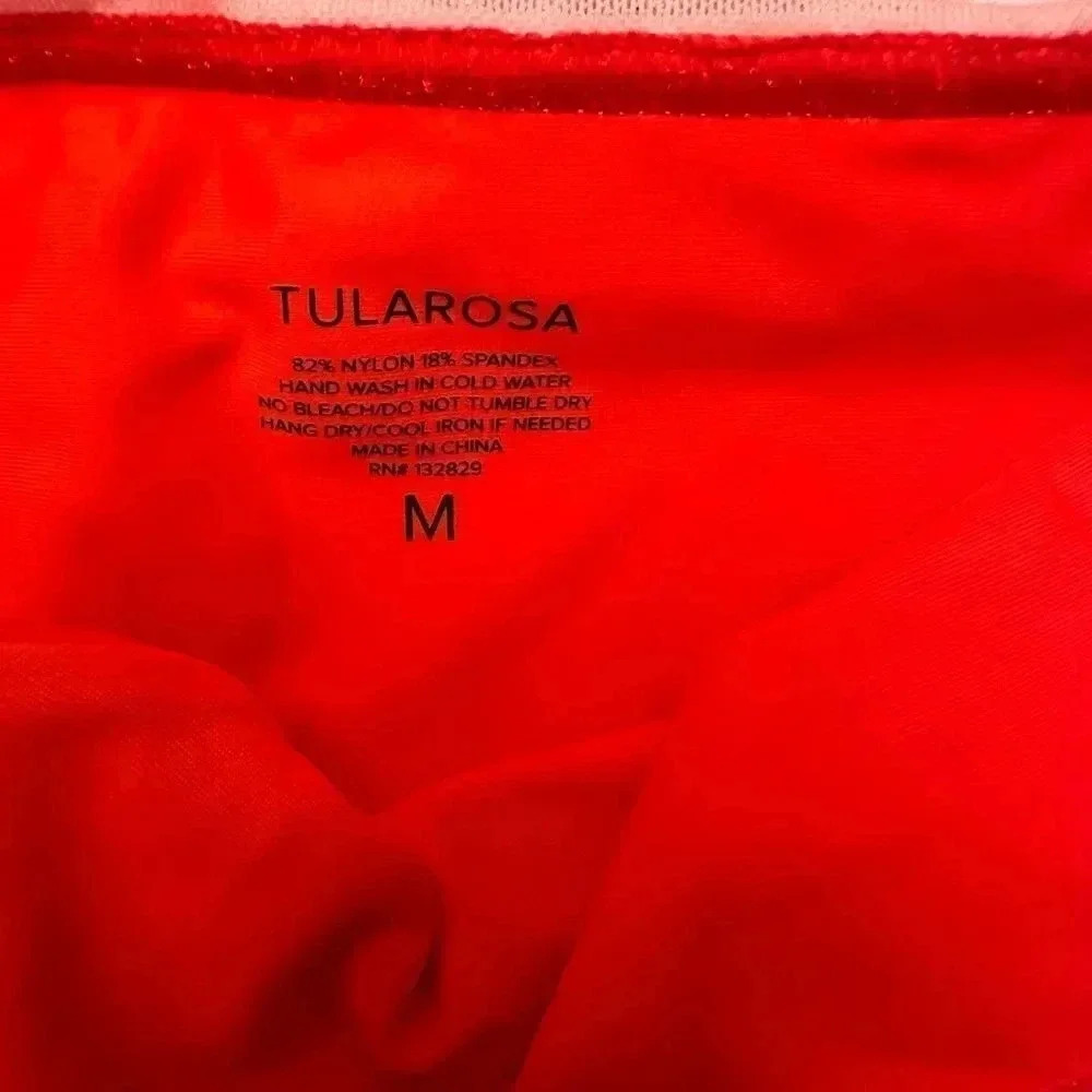 Tularosa Thessy Swim Bikini Bottom in Red And Pink SzM - Picture 4 of 4